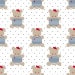 Papel De Parede Adesivo Baby - Baby Clean Ursinhos Bolinhas Azuis