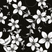Papel De Parede Adesivo Floral - Floral Preto Flores Brancas