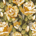 Papel De Parede Adesivo Floral - Floral Amarelo Laranja Efeito Tinta