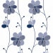 Papel De Parede Adesivo Floral - Floral Branco Flores Tons Azuis