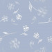 Papel De Parede Adesivo Floral - Floral Azul Grisáceo Flores Brancas