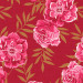 Papel De Parede Adesivo Floral - Floral Vermelho Flores Pink