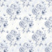 Papel De Parede Adesivo Floral - Floral Branco Flores Delicadas Azuis