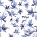 Papel De Parede Adesivo Floral - Floral Azul Flores Outono
