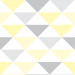 Papel De Parede Adesivo Geométrico - Geométrico Triângulos Amarelo Branco E Cinza