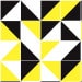 Papel De Parede Adesivo Geométrico - Geométrico Triângulos Preto Amarelo