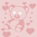 Papel De Parede Adesivo Infantil  - Infantil Rosa Bebê Ursinhos De Amor