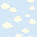 Papel De Parede Adesivo Infantil  - Infantil Céu Azul Nuvens Pássaros 