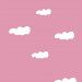 Papel De Parede Adesivo Infantil  - Infantil Rosa Nuvens Brancas