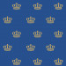 Papel De Parede Adesivo Poá - Poá Azul Royal Corôa Dourada