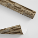 Papel De Parede Adesivo 3d Pedra - Filetes Bege Acinzentado 
