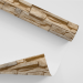 Papel De Parede Adesivo 3d Pedra - Filetes Tons Claros Cinza