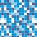 Papel De Parede Adesivo Pastilha -   Pastilha Azulejo Tons Azul Branco
